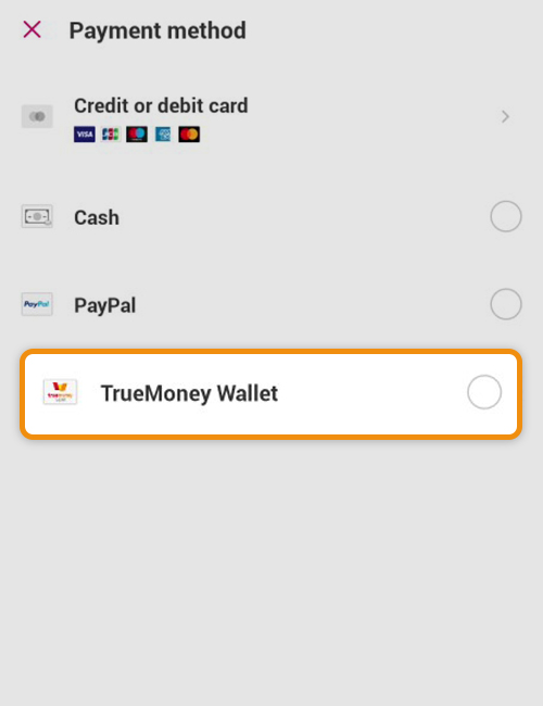 2. เลือก TrueMoney Wallet
