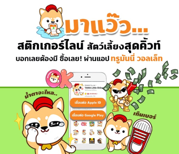 วิธีซื้อ Line sticker สติกเกอร์ไลน์ ด้วย TrueMoney Wallet