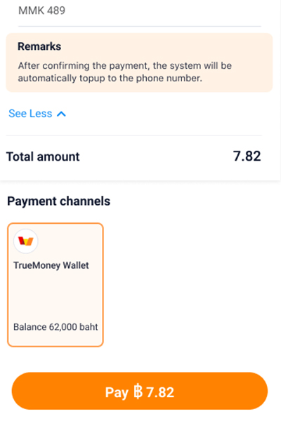 6. ตรวจสอบความถูกต้องและคลิก <b>Pay</b>