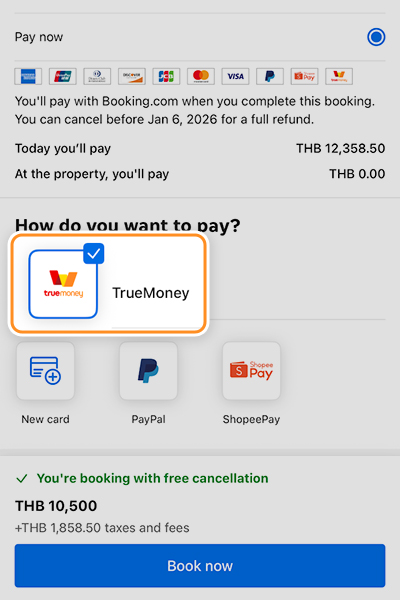 travel-howto-pay-truemoney-20260115-2 2. เลือกวิธีการชำระเงินผ่าน <b>TrueMoney</b>
